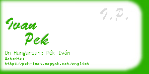 ivan pek business card